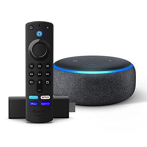 Echo Dot (3.ª generación) - Antracita con Fire TV Stick (incluye controles del TV)