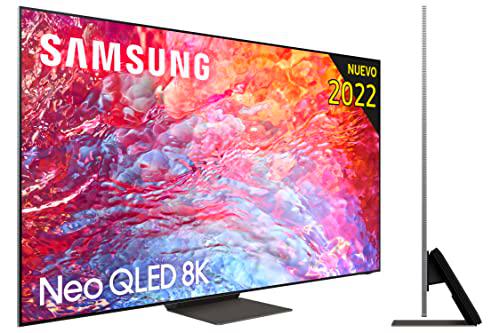 SamsungTV Neo QLED8K 2022 55QN700B-SmartTV de55&quot;con Resolución8K,Quantum Matrix Technology Pro,Procesador Neural8K Lite con Inteligencia Artificial,Quantum HDR2000,60W Dolby Atmos y Alexa Integrada