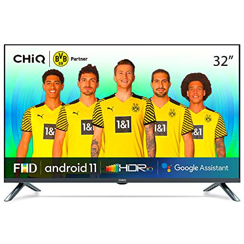 CHiQ L32M8T, 32 Pulgadas Smart TV, FHD, 1080P, Android 11 Tele