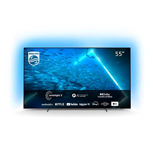 Philips 55OLED707 UHD Android TV, 55 Pulgadas 4k Smart TV con Ambilight 3 Lados