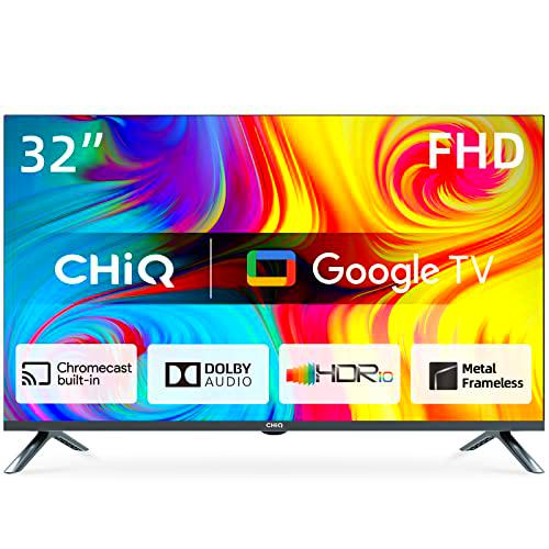 CHiQ L32H8CG Smart TV 32 Pulgadas, FHD, Metal Sin Marcos