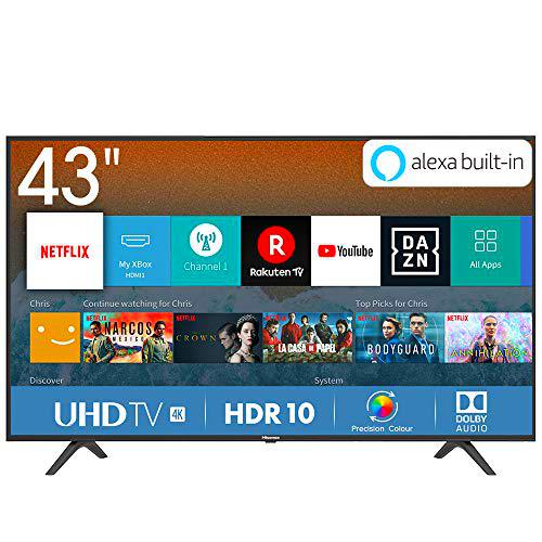 Hisense H43BE7000, Smart TV 4K Ultra HD, 3 HDMI, 2 USB