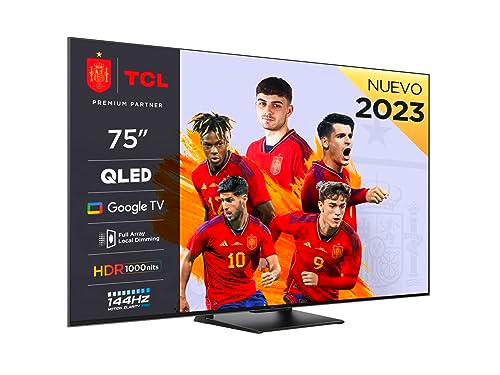 TCL 75T8A Smart TV QLED de 75&quot;, VRR de 144 Hz, Full Array Local Dimming