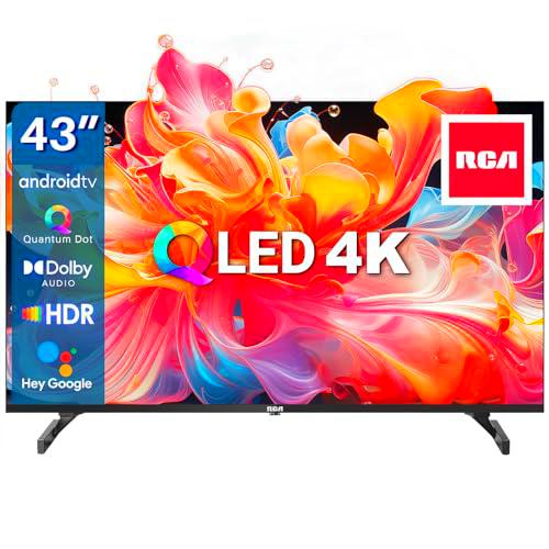 RCA RQ43 QLED 4K Smart TV 43 Pulgadas(109cm) UHD,HDR,Frameless,Google Play Store(10000+App),Google Assistant,WiFi 2.4G/5G