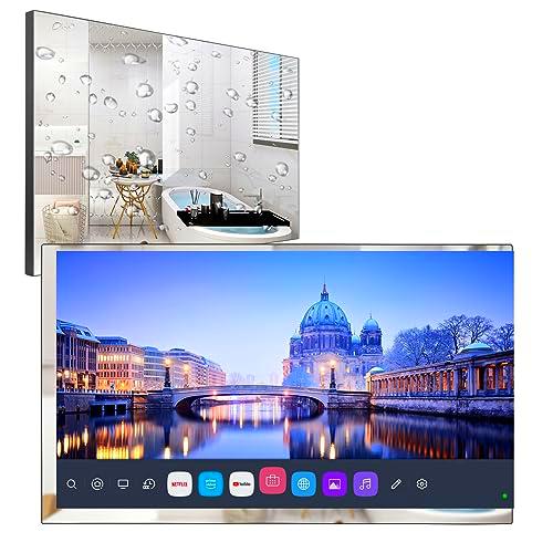 Soulaca Smart TV 4K UHD de 32 Pulgadas para baño,Panel de Espejo Inteligente