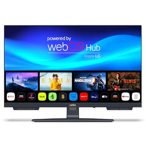 Cello C2224WSH 22&quot; Pulgadas Full HD Smart TV sin Marco Triple Sintonizador (DVB-C/-S2/-T2) Bluetooth WebOS by LG Altavoz Pitch Disney+ Netflix Made in Europe [2024]