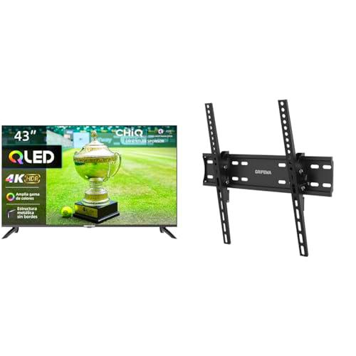 CHiQ - Smart TV 4K QLED de 43 Pulgadas, UHD HDR, Control Remoto por Voz