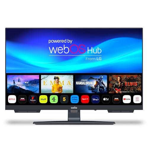 Cello C2424WSH 24&quot; Pulgadas Smart TV sin Marco Triple sintonizador (DVB-C/-S2/-T2) Bluetooth WebOS by LG Altavoz Pitch Disney+ Netflix Fabricado en Europa [2024]