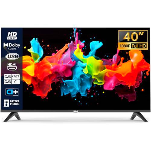 RCA Televisor 40 Pulgadas Full HD LED TV Sintonizador Digital DVB-T/T2-C-S/S2 con HDMI