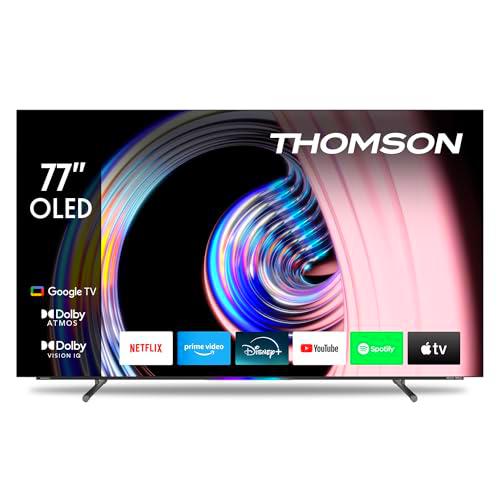 THOMSON 77 Pulgadas (195 cm) OLED 4K UHD Google TV Voice Control Triple Tuner Smart TV