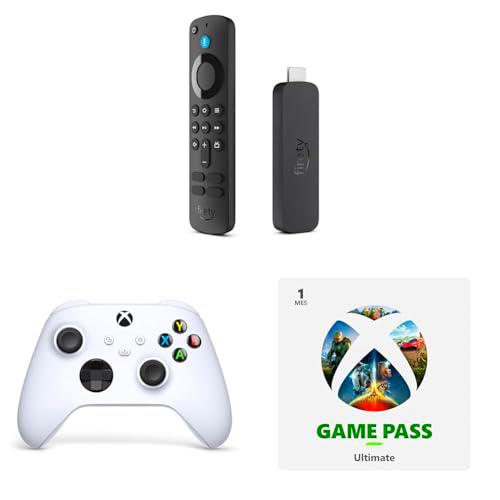 Mando Xbox - Robot White + Amazon Fire TV Stick 4K + 1 Mes Game Pass Ultimate