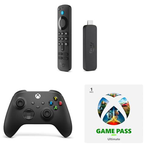 Mando Xbox - Carbon Black + Amazon Fire TV Stick 4K + 1 Mes Game Pass Ultimate