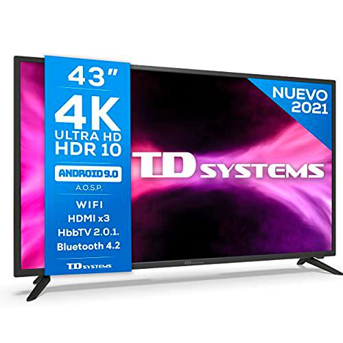 TD Systems Televisor Led 40 Pulgadas Full HD Smart, K40DLX9FS. Resolución  1920 x 1080, 3X HDMI, VGA, 2X USB, Smart TV.