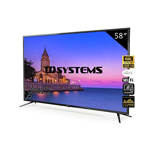 Television Smart TV 58 Pulgadas 4K, Android 9.0 y Hbbtv