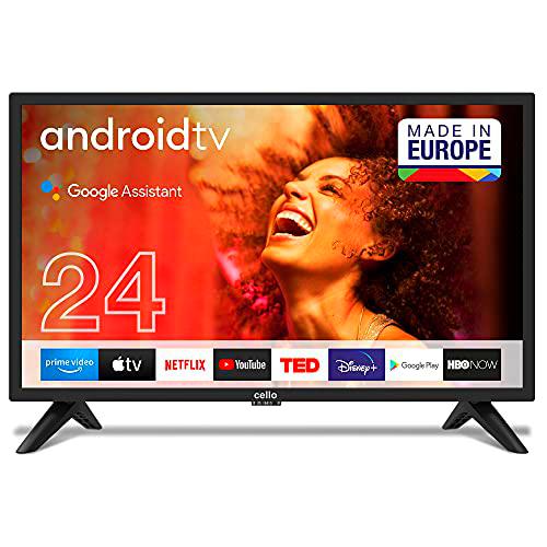 Cello C2420GDE Televisor LED Smart Android HD Ready de 24 Pulgadas con Asistente de Google